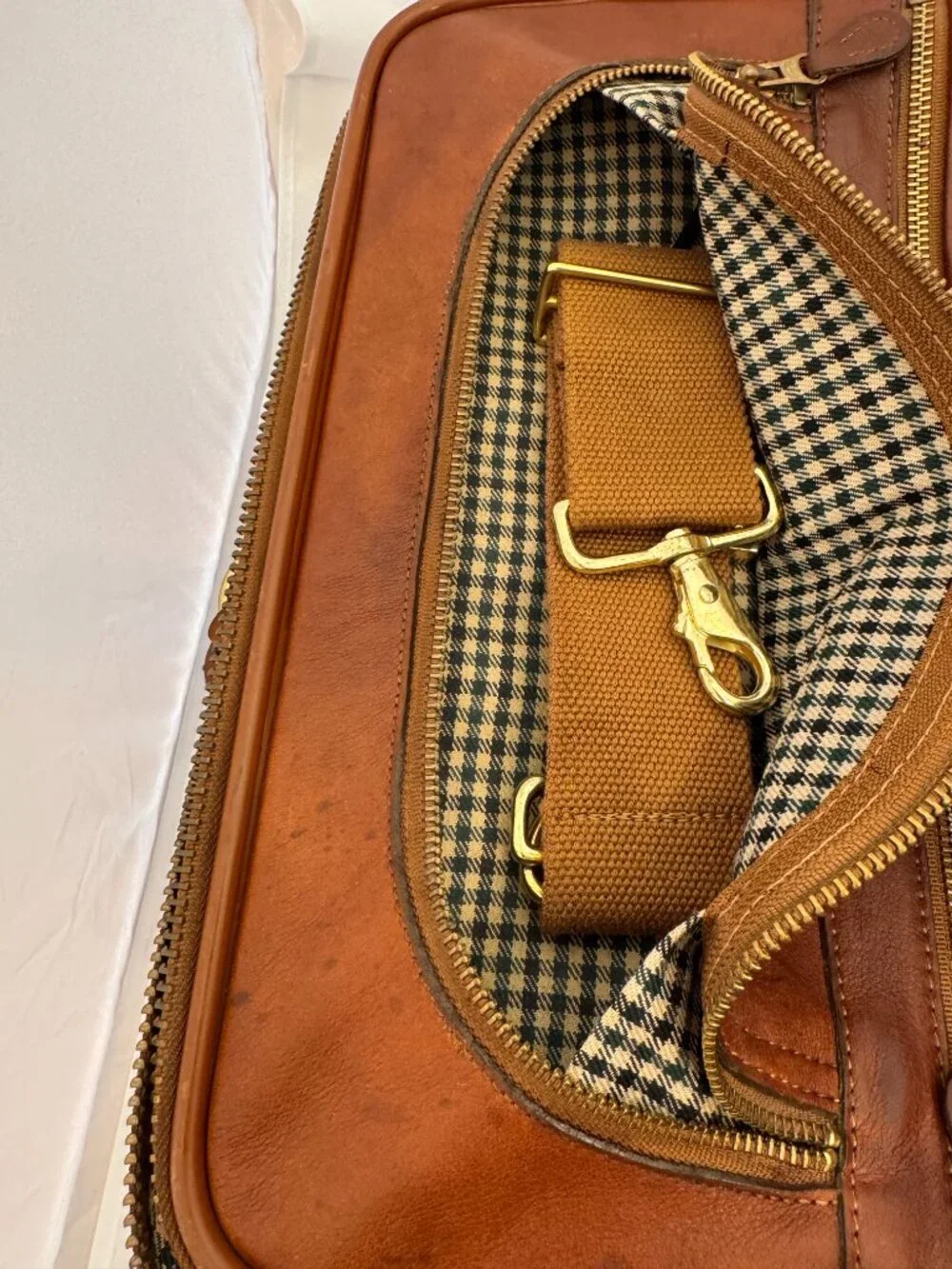 Ghurka No. 51 Traveler Vintage Leather Wheeled Suitcase